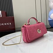 Gucci GG Milano Mini Top Handle Bag Pink 21x12.5x4.5cm - 5