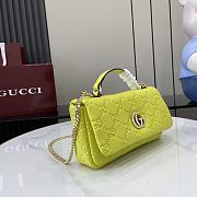 Gucci GG Milano Mini Top Handle Bag Bright Green 21x12.5x4.5cm - 4