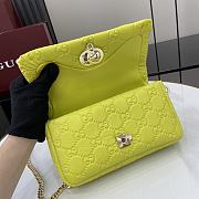 Gucci GG Milano Mini Top Handle Bag Bright Green 21x12.5x4.5cm - 5