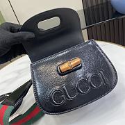 Gucci Bamboo 1947 Mini Top Handle Black Bag 17x12x7.5cm - 3