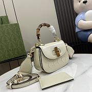 Gucci Bamboo 1947 Mini Top Handle White Bag 17x12x7.5cm - 2