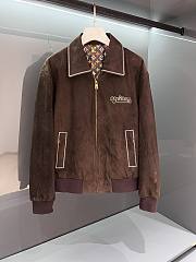 Louis Vuitton LV Brown Suede Jacket - 1