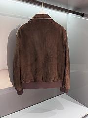 Louis Vuitton LV Brown Suede Jacket - 2