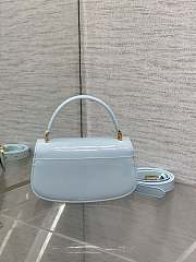 Dior Small 30 Montaigne Top Handle Bag Blue Patent 19x10x8cm - 3