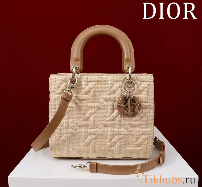 Dior Medium Lady Bag Beige 24x20x11cm - 1