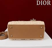 Dior Medium Lady Bag Beige 24x20x11cm - 6