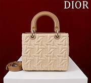 Dior Medium Lady Bag Beige 24x20x11cm - 4