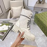 Gucci Leather White Boot - 3