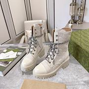 Gucci Leather White Boot - 4