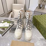 Gucci Leather White Boot - 5