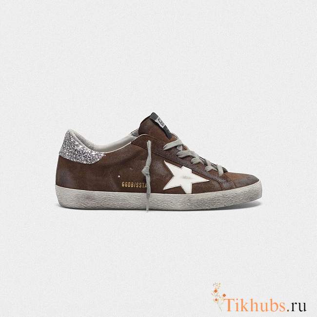 Golden Goose Suede Superstar Brown Sneakers - 1