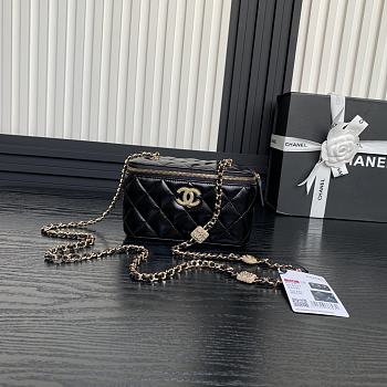 Chanel 24k Vanity Black Lambskin 17cm