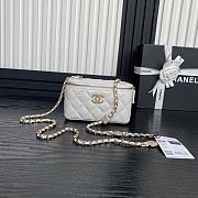 Chanel 24k Vanity White Lambskin 17cm - 1