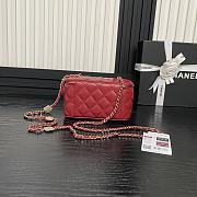 Chanel 24k Vanity Red Lambskin 17cm - 5