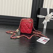 Chanel 24k Vanity Red Lambskin 17cm - 3