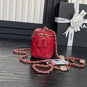 Chanel Vanity Red Bag 11x8.5x7cm - 4