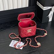 Chanel Vanity Red Bag 11x8.5x7cm - 3