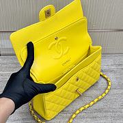 Chanel Medium Flap Bag Yellow Caviar Gold 25cm - 4
