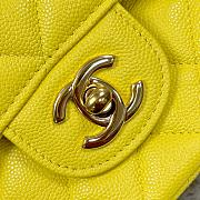 Chanel Medium Flap Bag Yellow Caviar Gold 25cm - 5