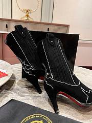 Christian Louboutin Santigag Strass 85mm Low Boots - 3