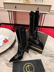 Christian Louboutin Santigag Strass 85mm Low Boots - 5
