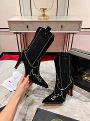Christian Louboutin Santigag Strass 85mm Low Boots - 4