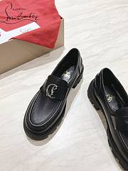 Christian Louboutin CL Moc Lug Black Loafer - 4