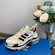 Balenciaga Triple S Adidas White Black Sneaker - 3