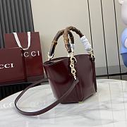 Gucci Mini Bamboo Top Handle Tote Bag Red 16x14x11.5cm - 2