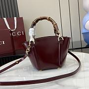 Gucci Mini Bamboo Top Handle Tote Bag Red 16x14x11.5cm - 3