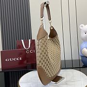 Gucci B Medium Shoulder Bag Beige Dark Brown 49x46x4cm - 5