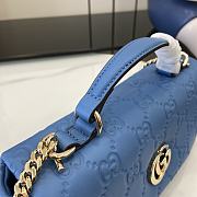 Gucci GG Milano Mini Top Handle Bag Blue 21x12.5x4.5cm - 5