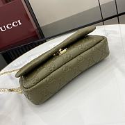 Gucci GG Milano Mini Top Handle Bag Green 21x12.5x4.5cm - 4