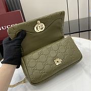 Gucci GG Milano Mini Top Handle Bag Green 21x12.5x4.5cm - 3