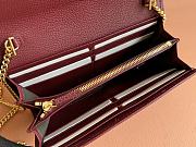 Gucci Jackie 1961 Chain Red Wallet 19x10x3cm - 4