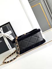 Chanel Mini Flap bag Fleece Gold Black 18x12x6cm - 6