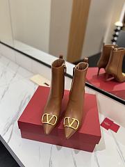 Valentino Brown Boots Heel 8cm - 3