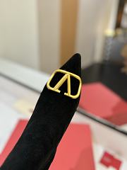 Valentino Black Suede Boots Heel 8cm - 5
