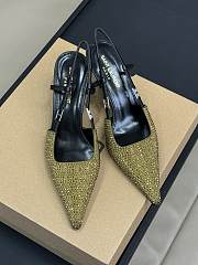YSL Shimmer Strass Slingback Pumps 7cm - 3