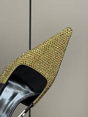 YSL Shimmer Strass Slingback Pumps 7cm - 2