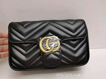 Gucci Marmont Matelassé Mini Bag Black 20x13x6cm