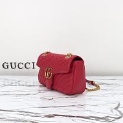 Gucci Marmont Shoulder Bag Red 26x7x15cm - 5