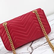 Gucci Marmont Shoulder Bag Red 26x7x15cm - 2