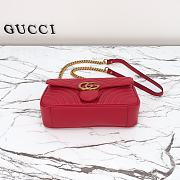 Gucci Marmont Shoulder Bag Red 26x7x15cm - 3
