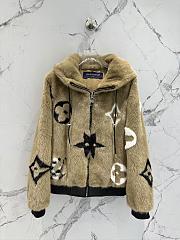 Louis Vuitton LV Mink Hooded Bomber Jacket - 1