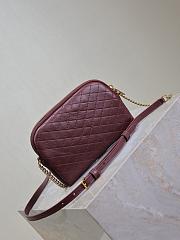 YSL Gaby Zipped Pouch Quilted Lambskin Wine 18x13x3.5cm - 4