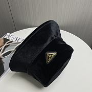 Prada Black Velvet Hat - 2