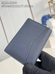 Louis Vuitton LV Navy Blue Pocket Organizer 7.5x11.1x1cm - 3