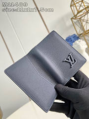 Louis Vuitton LV Navy Blue Pocket Organizer 7.5x11.1x1cm - 2