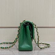 Chanel Flap Bag Green Caviar Gold 23cm - 5